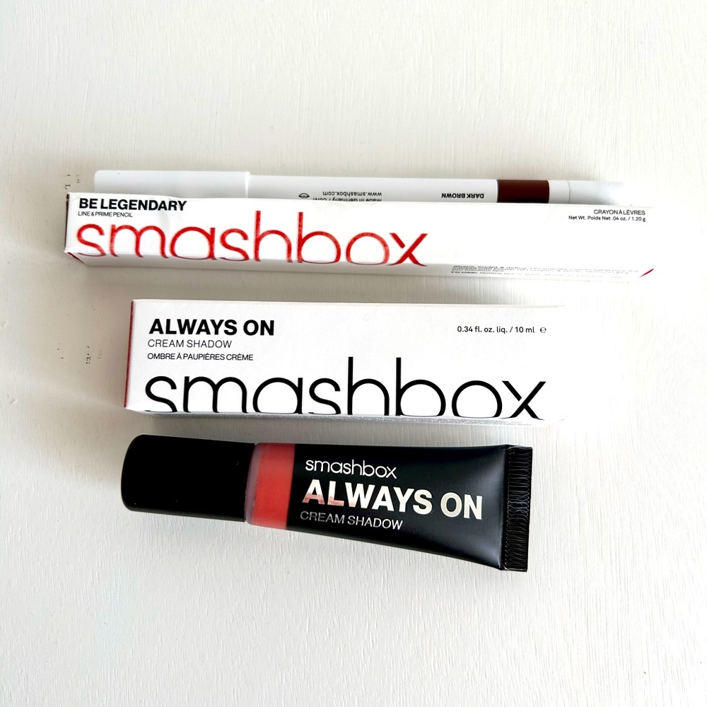 Smashbox Always On and Be Legendary Cream Shadow Ombré Guava /Line Prime Pencil